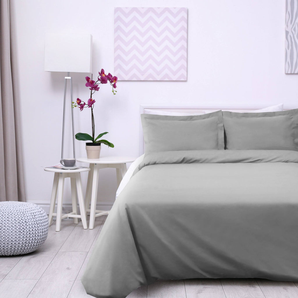 Matte Cotton Percale Duvet Cover Set Full/Queen W7875