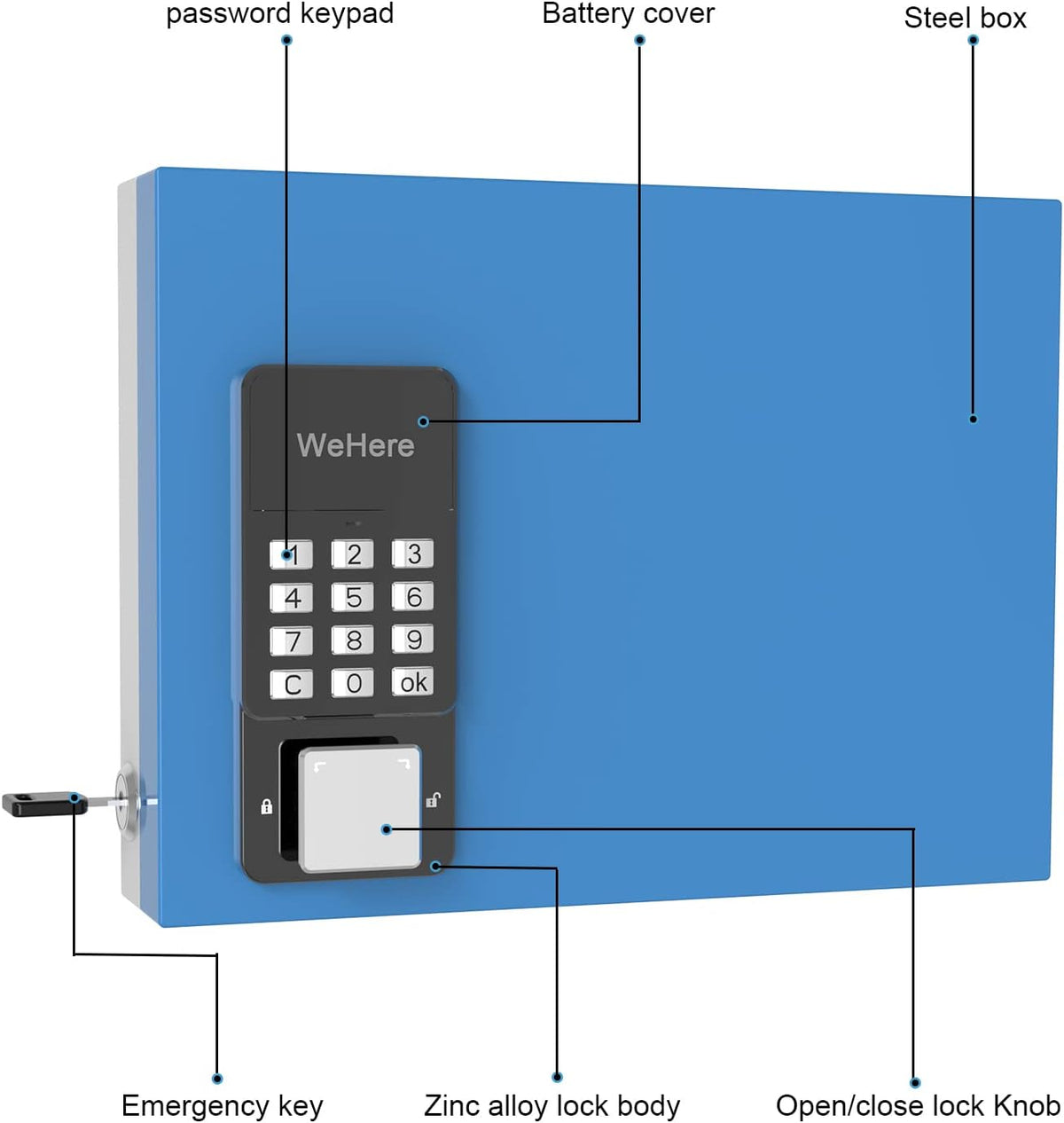 Metal 16 Key Cabinet Wall Mount Z402
