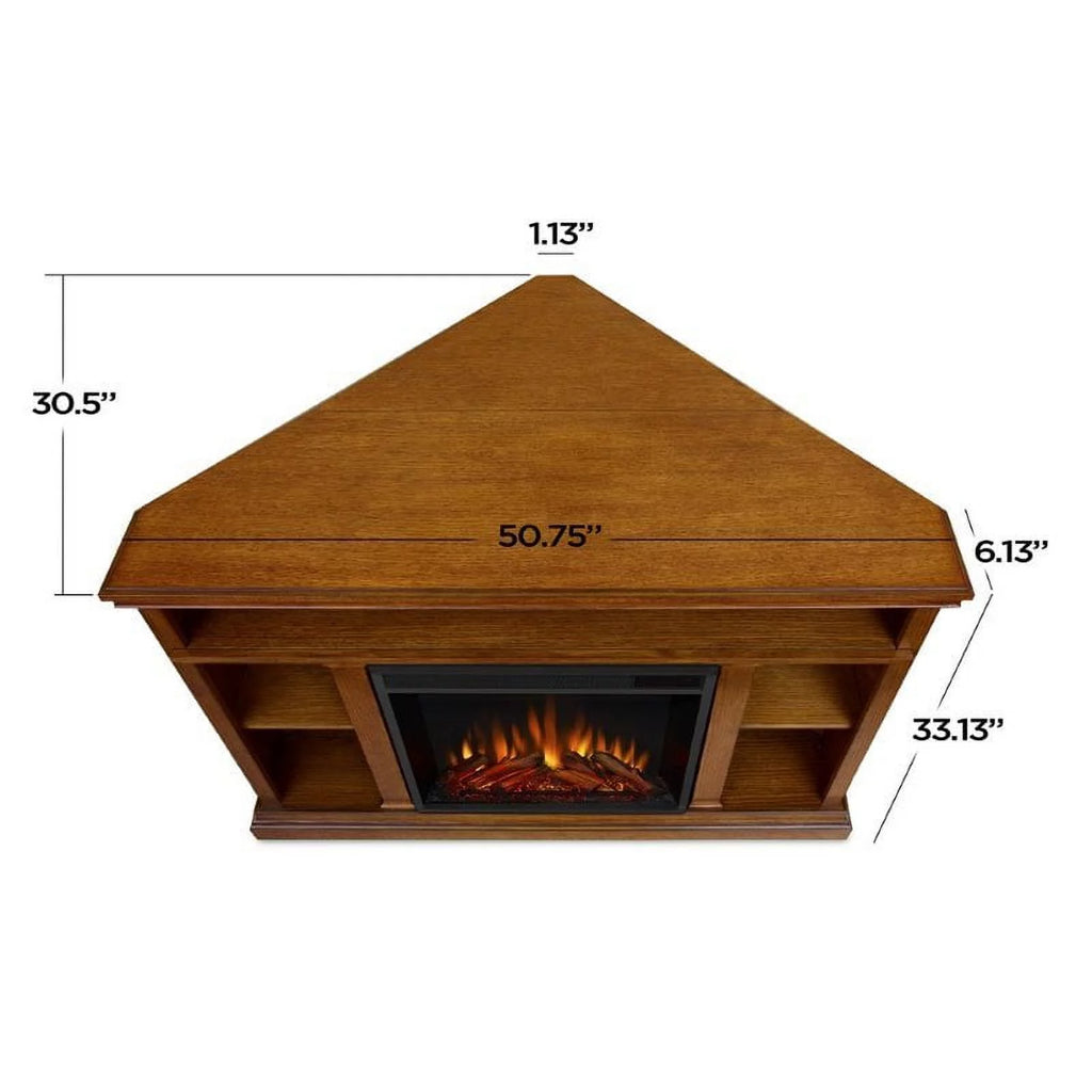 Oak Wood Electric Corner Fireplace U282