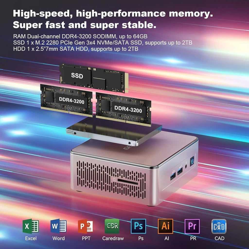 AMD Ryzen 7 5800H 32GB DDR4 512GB SSD Mini PC L219