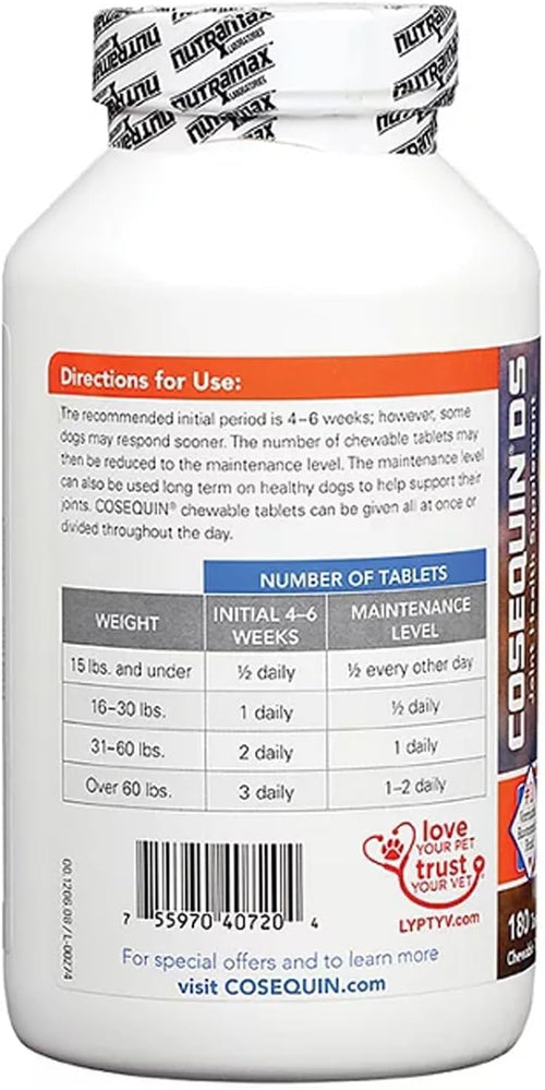 180 Chewable Tablets Joint Health Supplement for Dogs S473