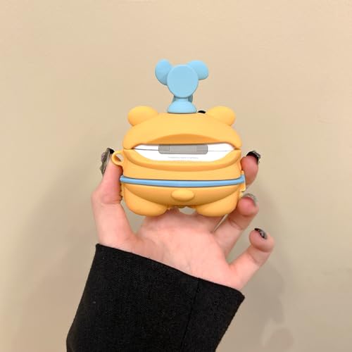 3D Cartoon Silicone Protective Cover with Keychain for AirPods 1/2 Case Y7830