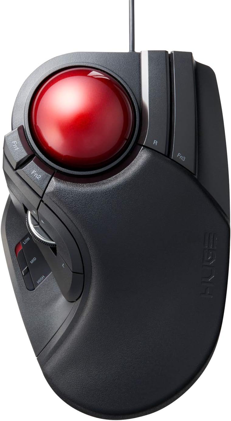 Wired Finger-operated Large Trackball Mouse 8-Button I6079
