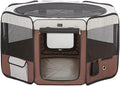 Portable Pet Playpen with Removable Zipper Top and Bottom O37657