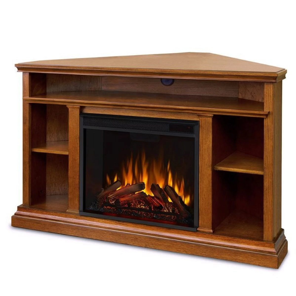 Oak Wood Electric Corner Fireplace U282
