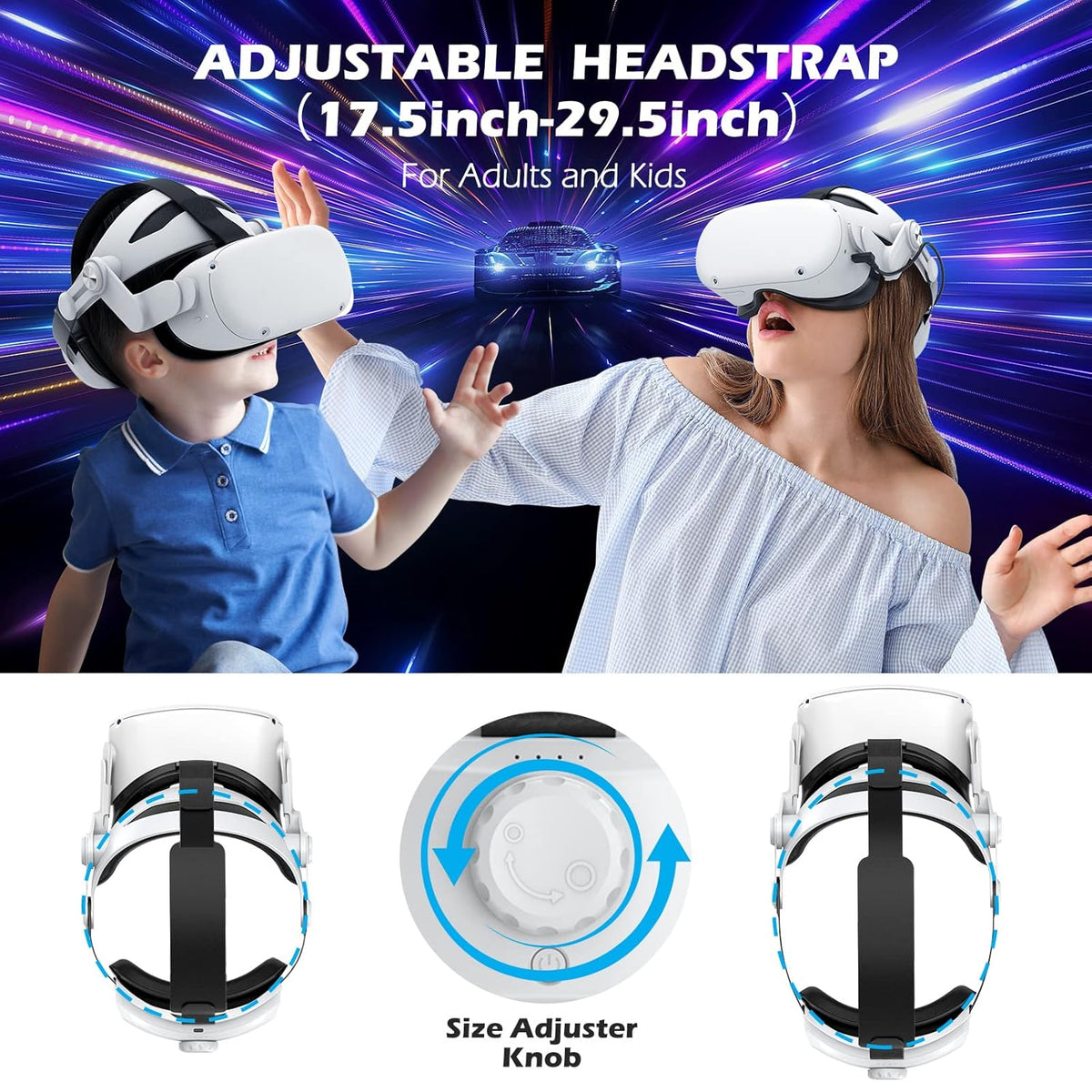 Rechargable Adjustable Head Strap for VR Headset V45277