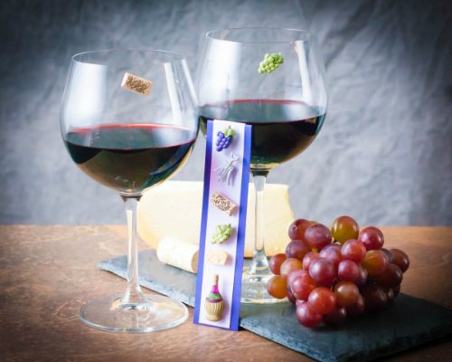 Magnetic Wine Glass Charms Set of 6 A200018