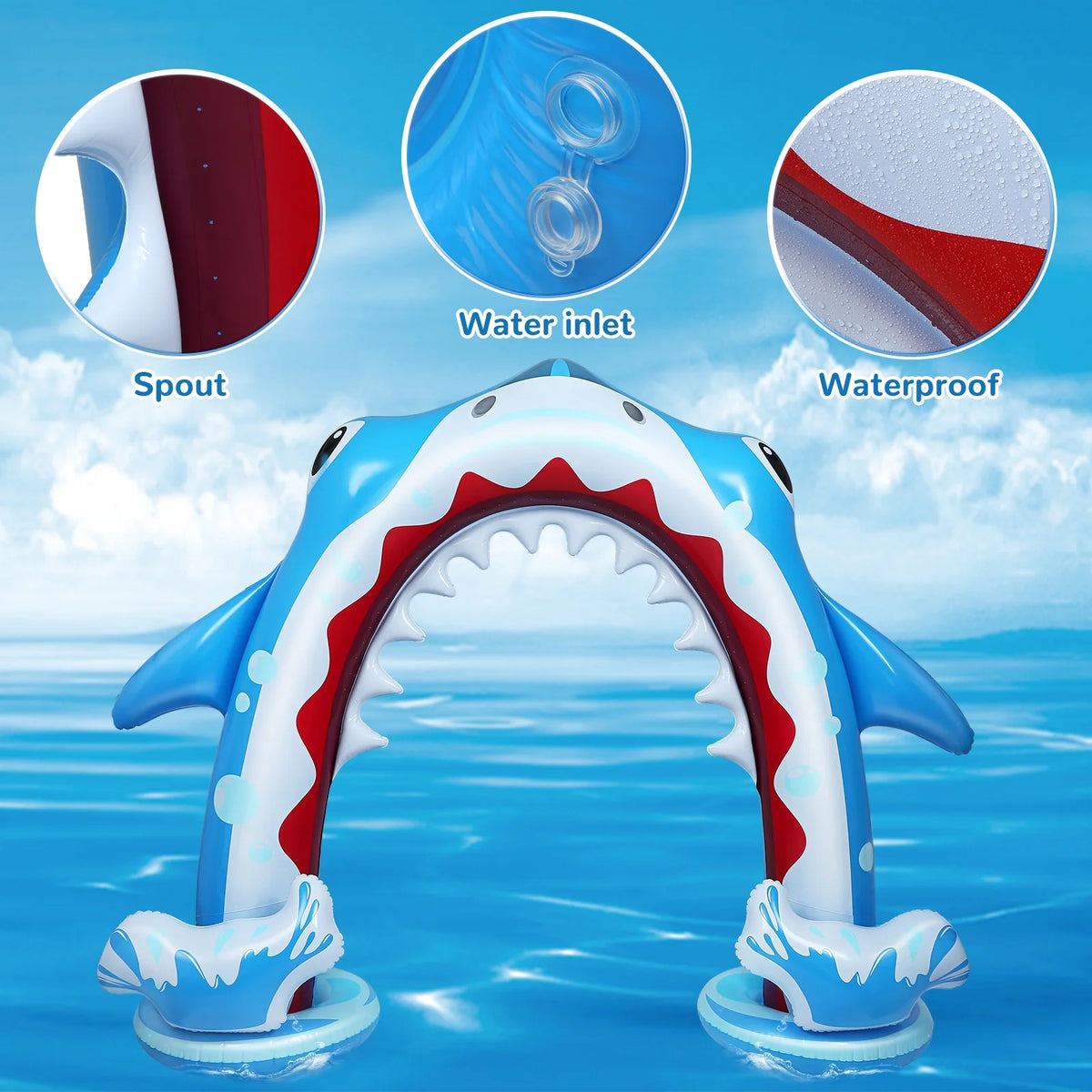 Inflatable Shark Sprinkler for Kids J811188