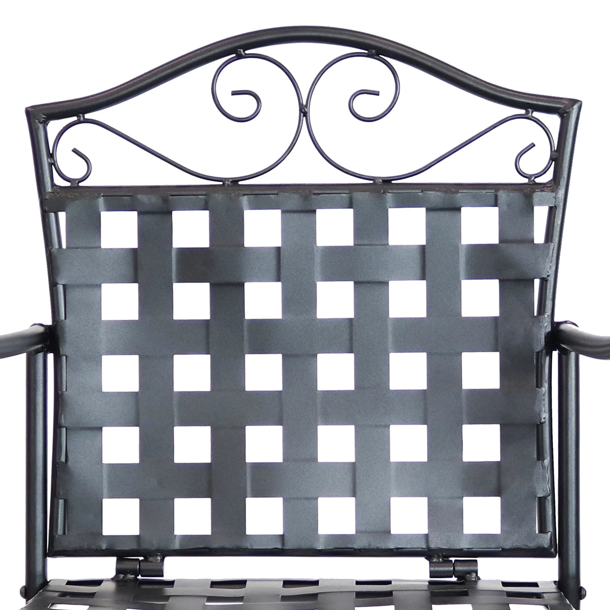 Black Wrought Iron Bar Chair and Table Set W105956