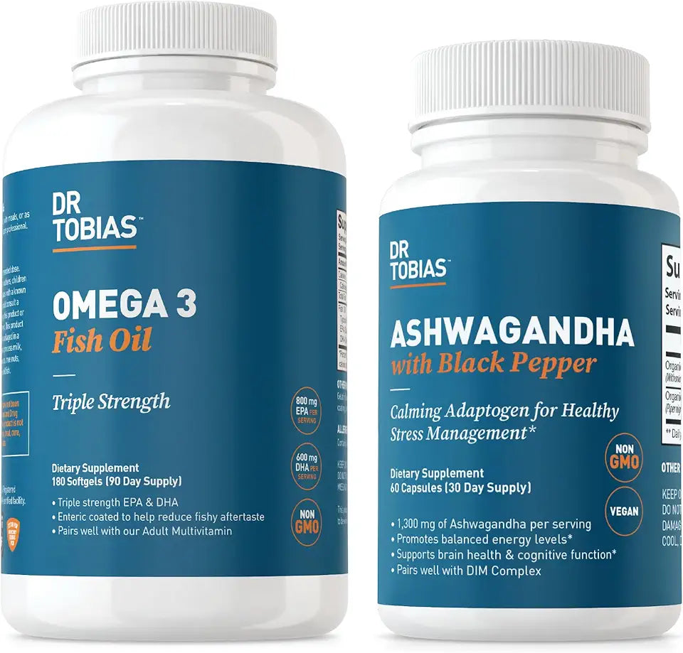 Omega 3 Fish Oil and Ashwagandha Capsules P705