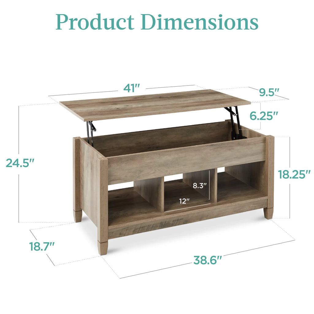 Lift Top Coffee Table with Hidden Storage C290811