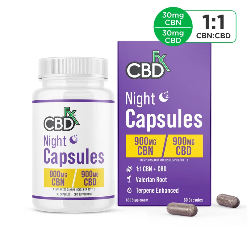 900mg 1:1 Ratio CBD CBN Night Capsules U392148