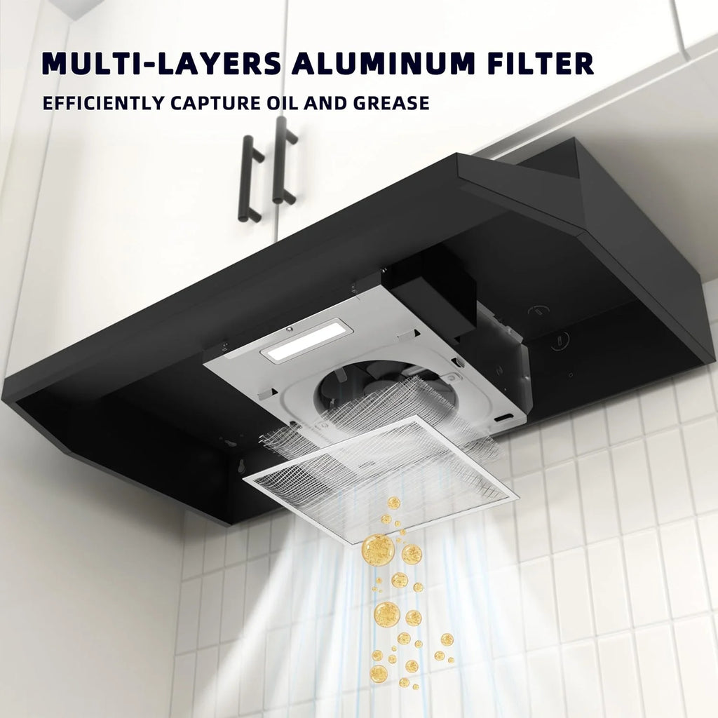 Black 30 inch Under Cabinet Range Hood with 300 CFM Y622000