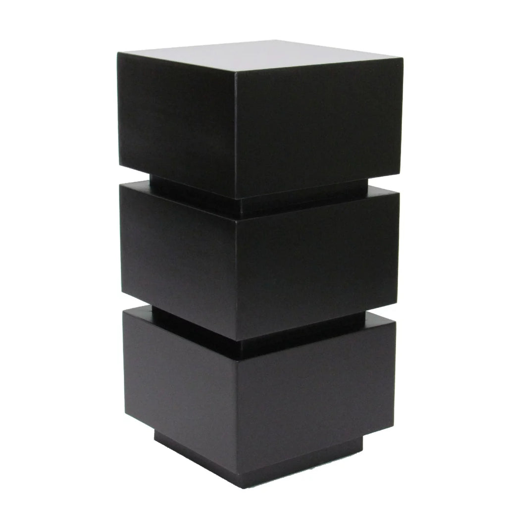 Antique Black Wooden Pedestal Stand Z856358