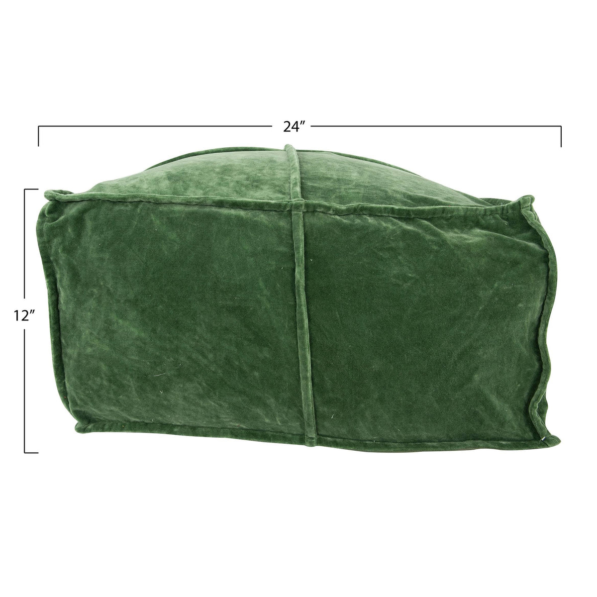 Goldenrod Cotton Velvet Pouf U611067