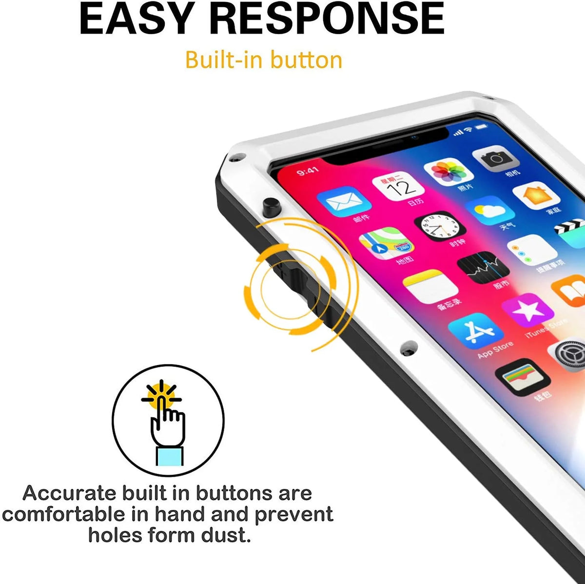 Gold Aluminum Metal iPhone XR Case P805