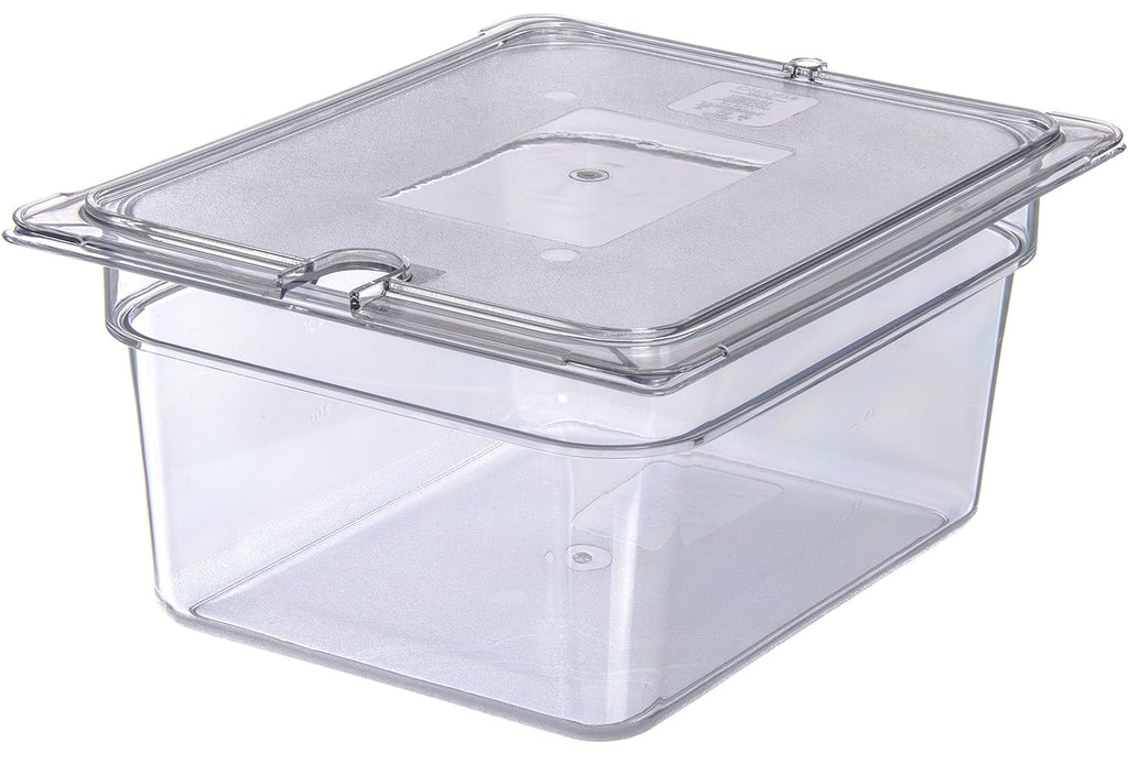 Polycarbonate Half-Size Food Pan, 7.7 qt, Clear, Case of 6 H3433