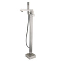 Single Handle Freestanding Bath Tub Faucet in Brushed Nickel Y977782
