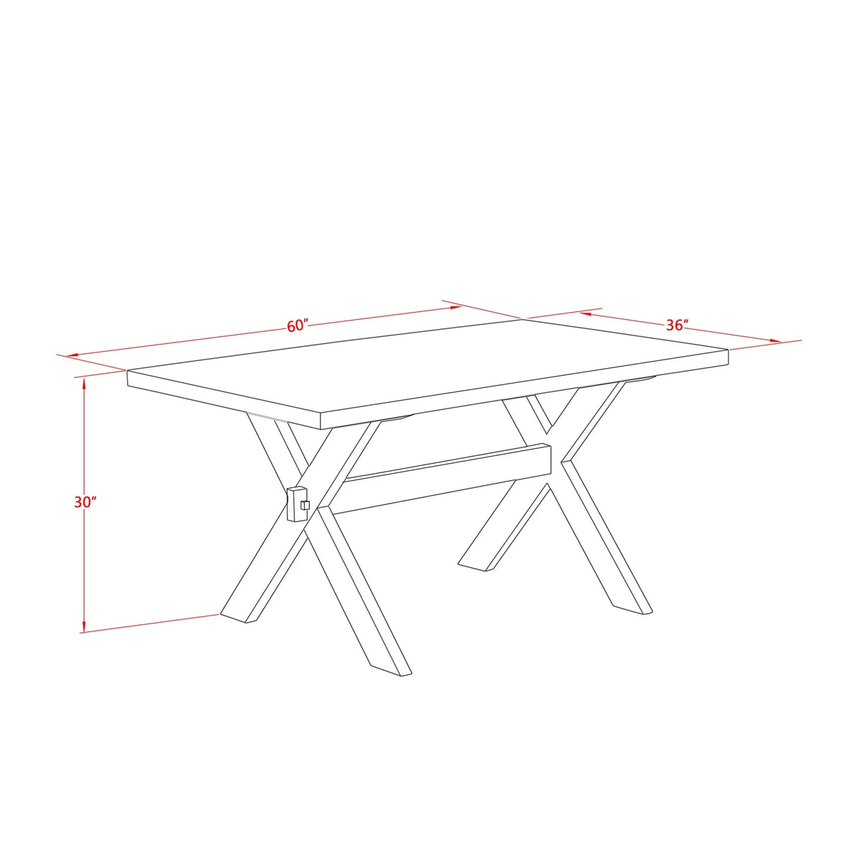 7-Piece Solid Wood Dinette Set with 6 Parson Chairs and Dining Table X7669
