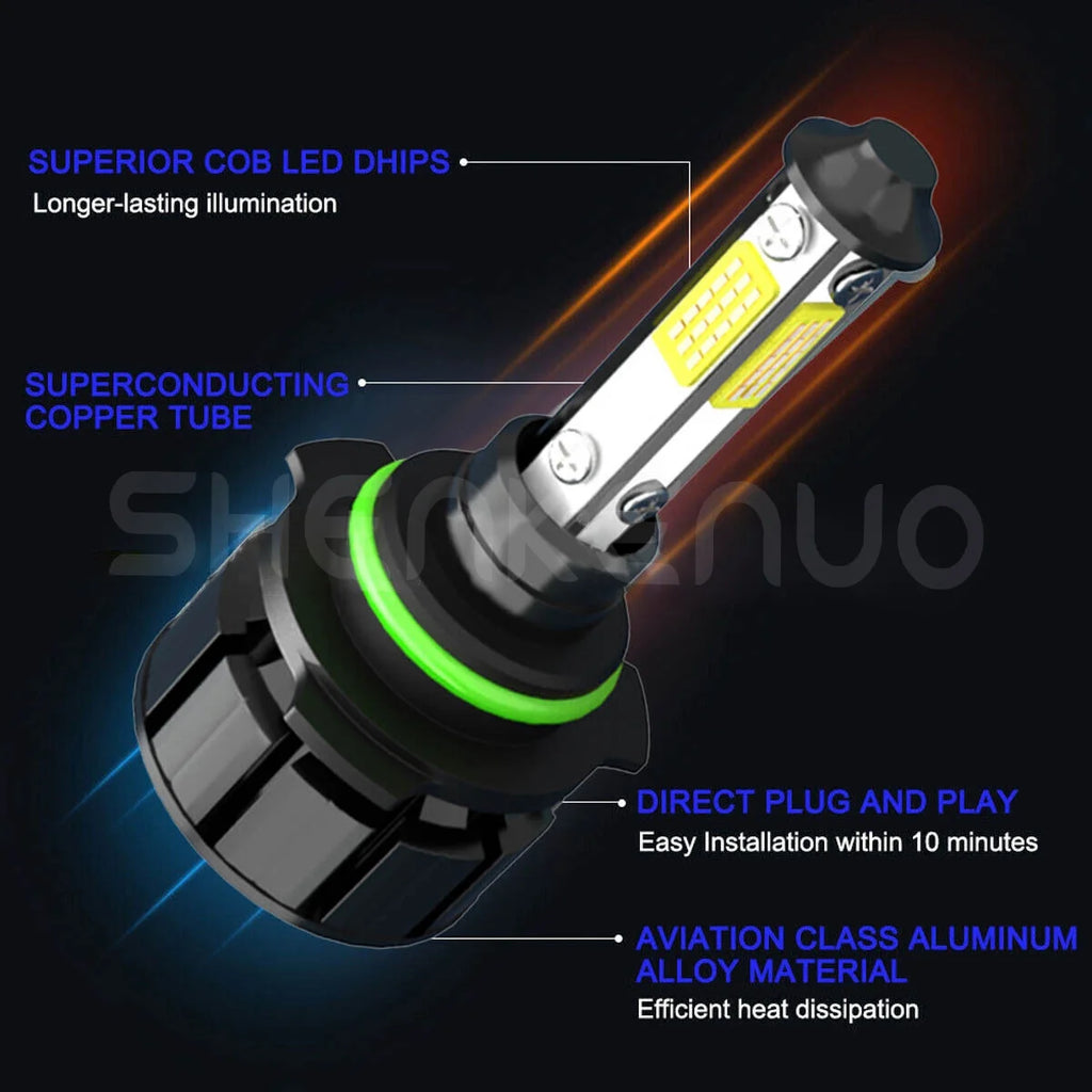 6000K LED Headlight Bulbs Combo 4X F6948