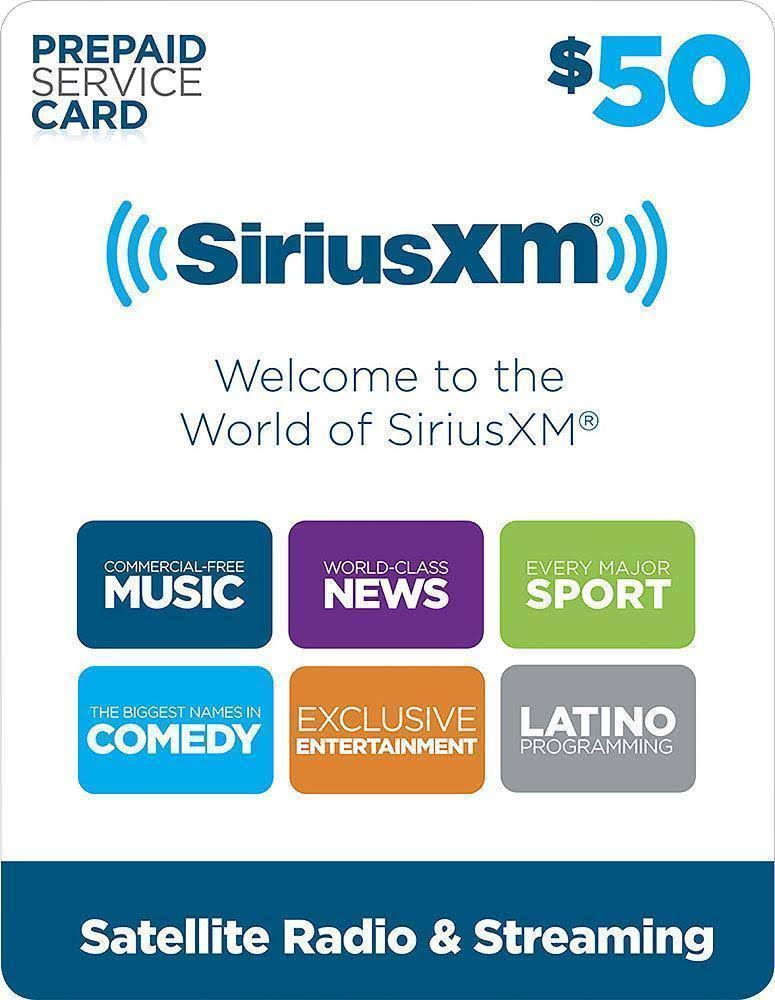 SiriusXM Satellite Radio Prepaid Service Card F866