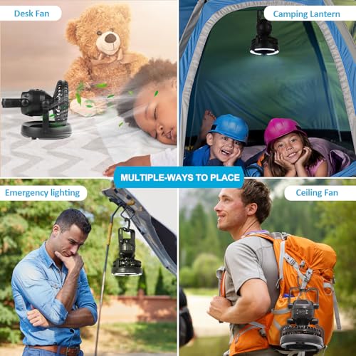 Portable Camping Light with Ceiling Fan A878
