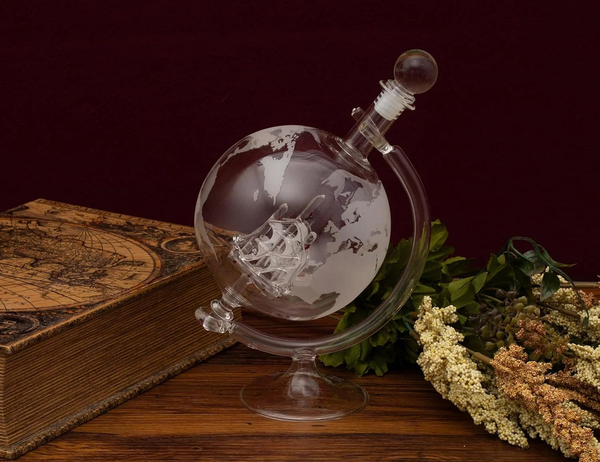 Handmade Whiskey Decanter Set with 2 Glasses and Funnel D913