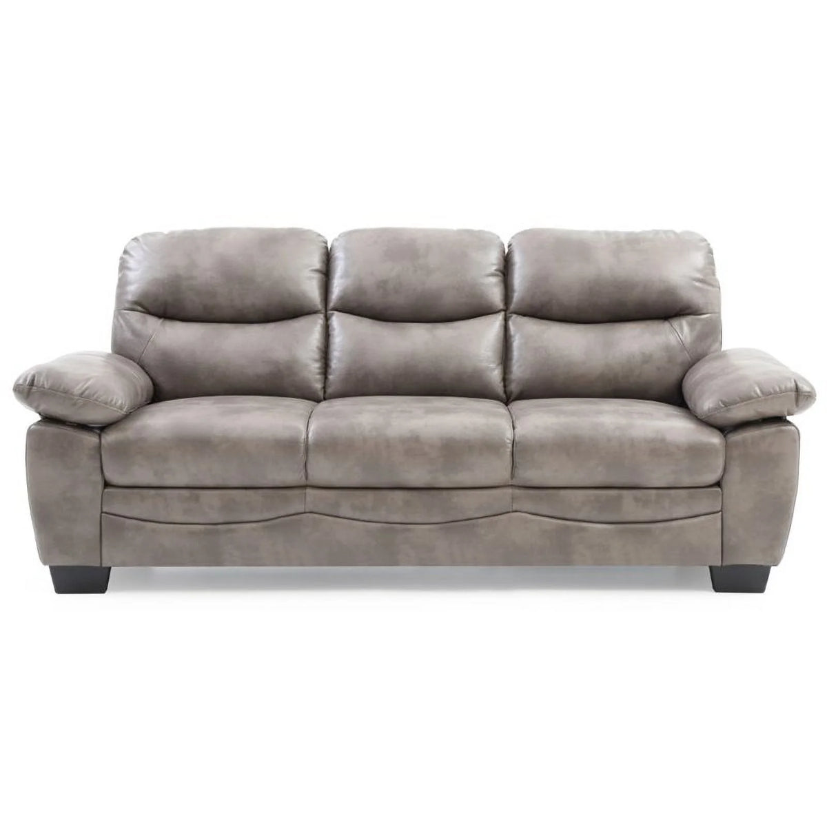 Gray Faux Leather Sofa K684981