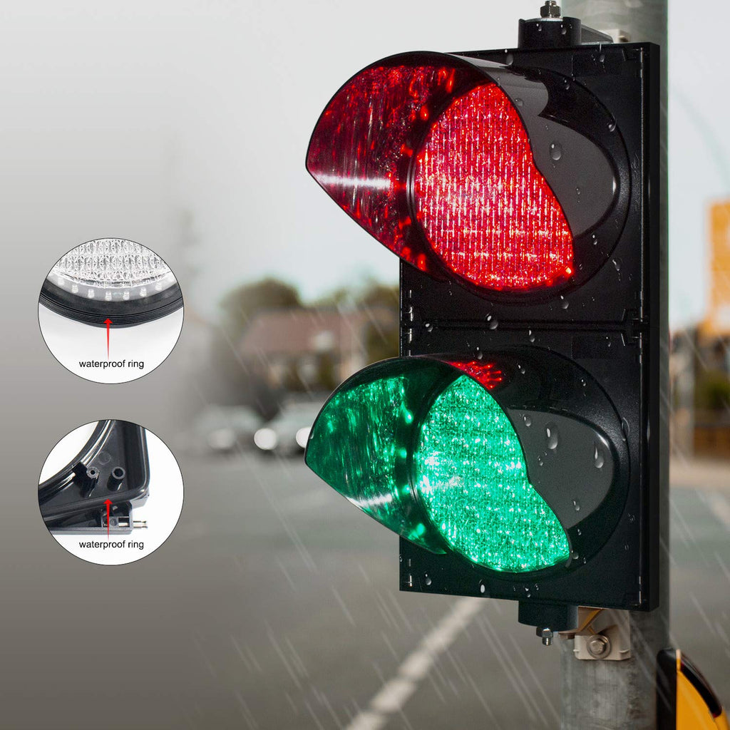 200mm 8inch Red Green Industrial LED Traffic Light with PC Housing Waterproof IP65 H416230