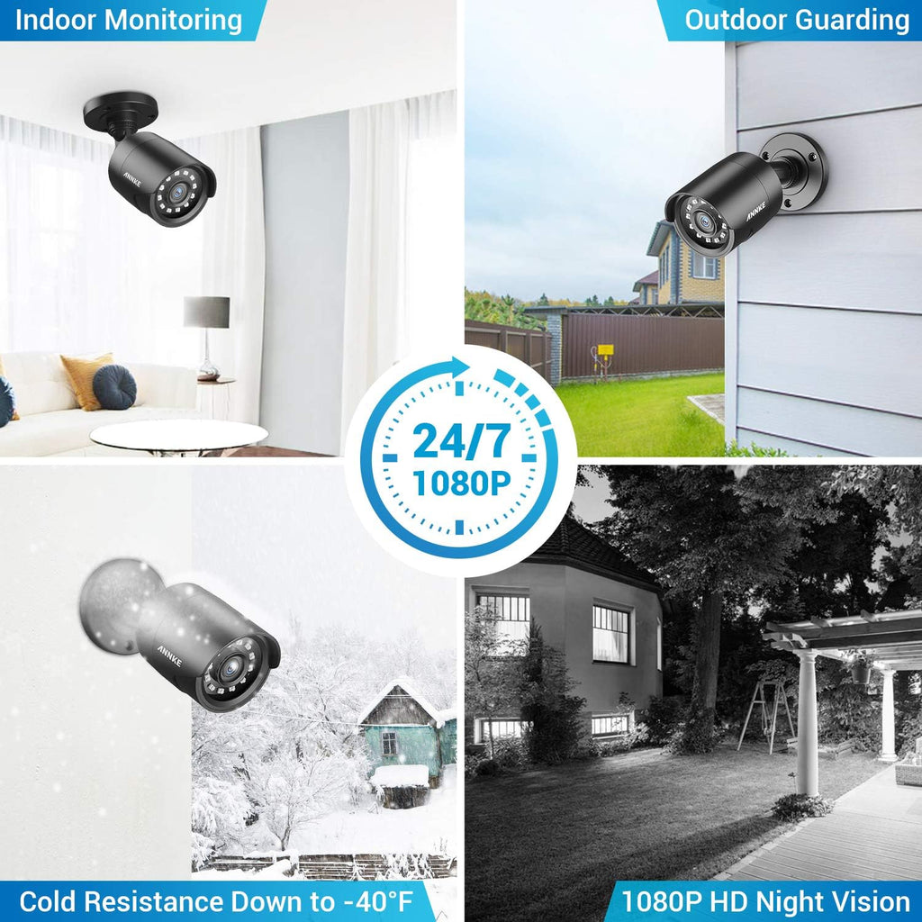 4 Pack 1080P HD TVI Outdoor Indoor Security Camera H516358