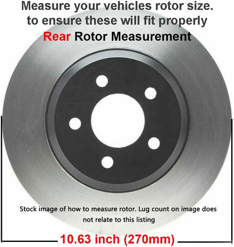 10pc Front and Rear Disc Rotor and Brake Pad Set S2906