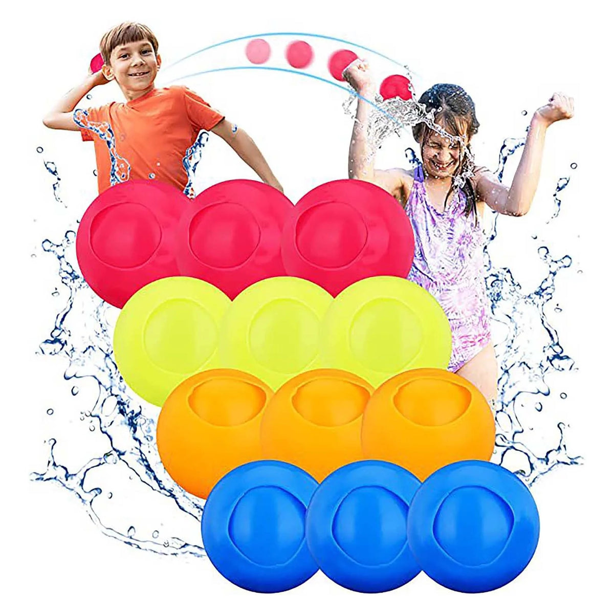 12PC Reusable Water Balloons O90001