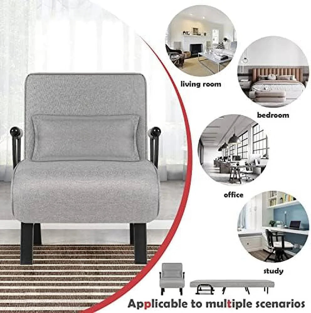 Convertible Sofa Bed 4 in 1 Folding Bed with Pillow Z80207
