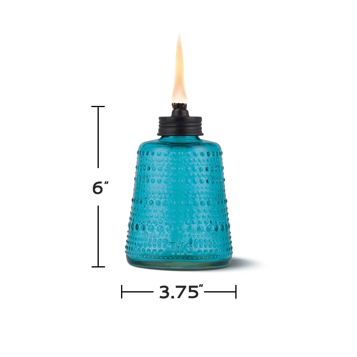 3-Pack 6" Table Torch Glass Blue Green and Purple X798014