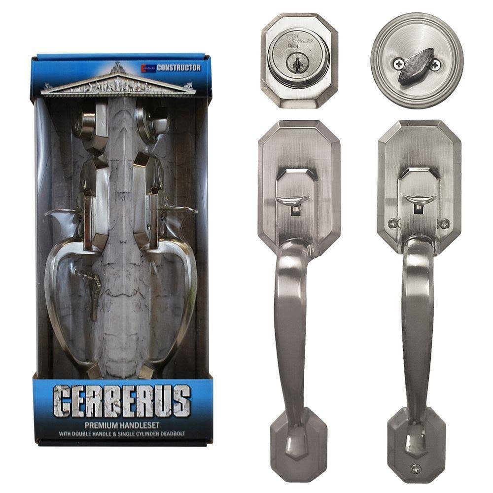 Satin Nickel Entry Door Handleset E31119