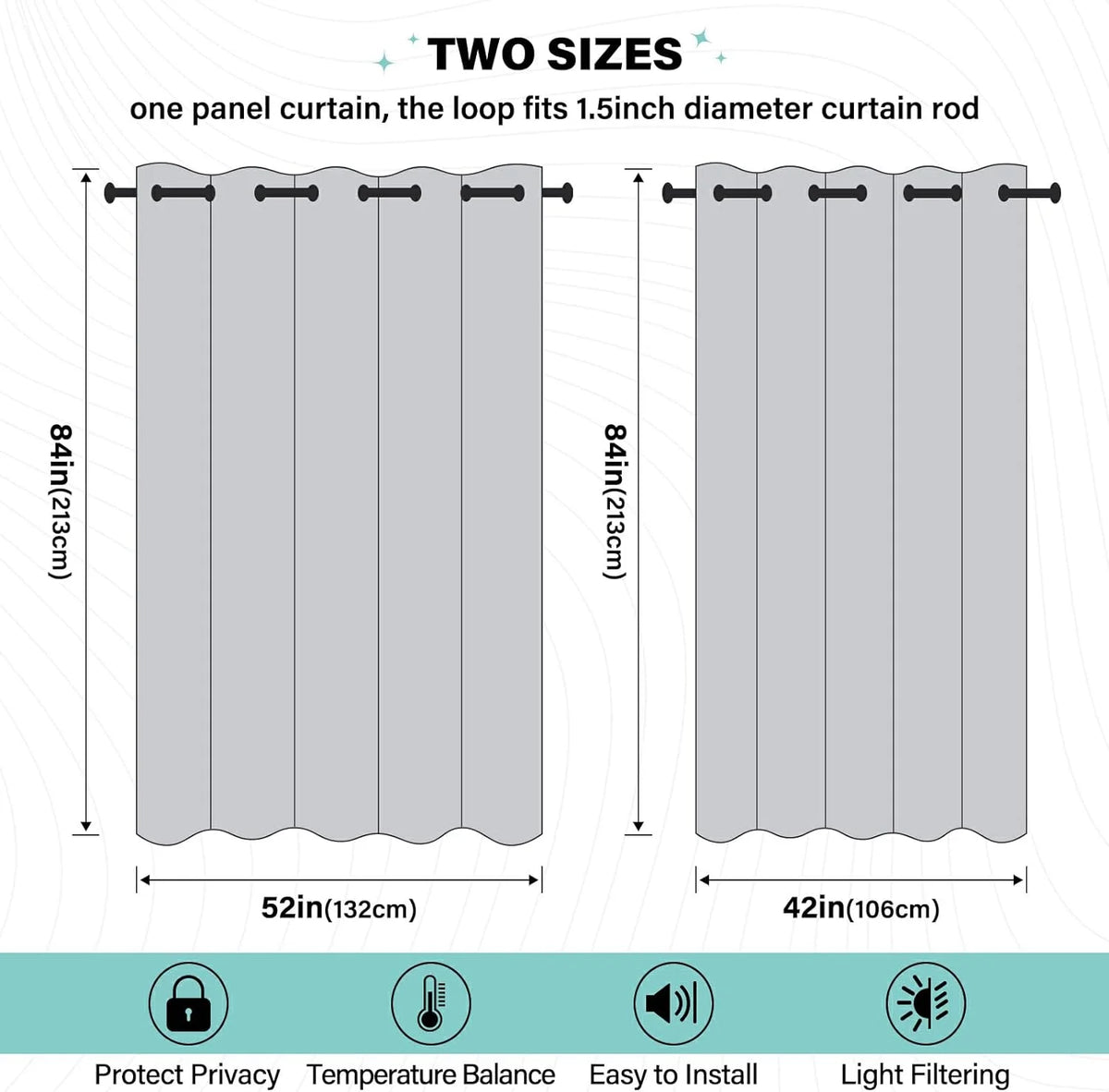 Blackout Curtains 84 Inch Length O438