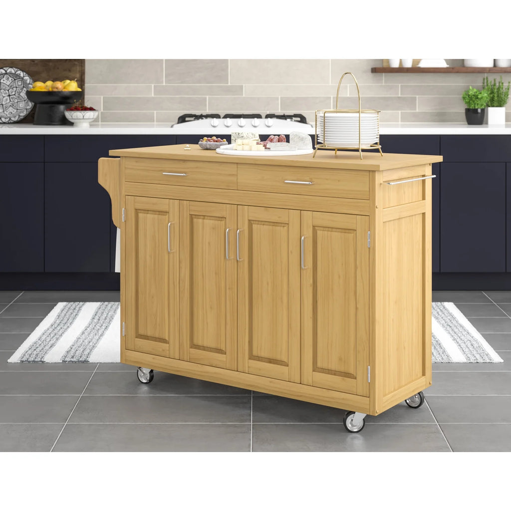 Wood Rolling Kitchen Cart F805