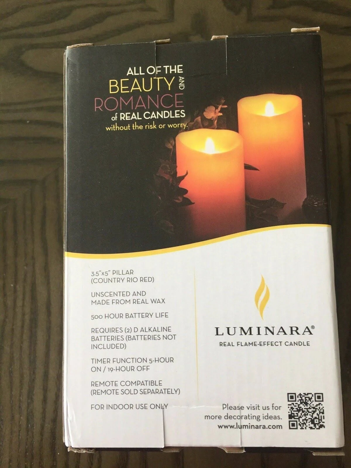 Flameless Candle - Rio Red Country Pillar - 5 in I597