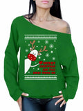 Off Shoulder Christmas Sweater D19810
