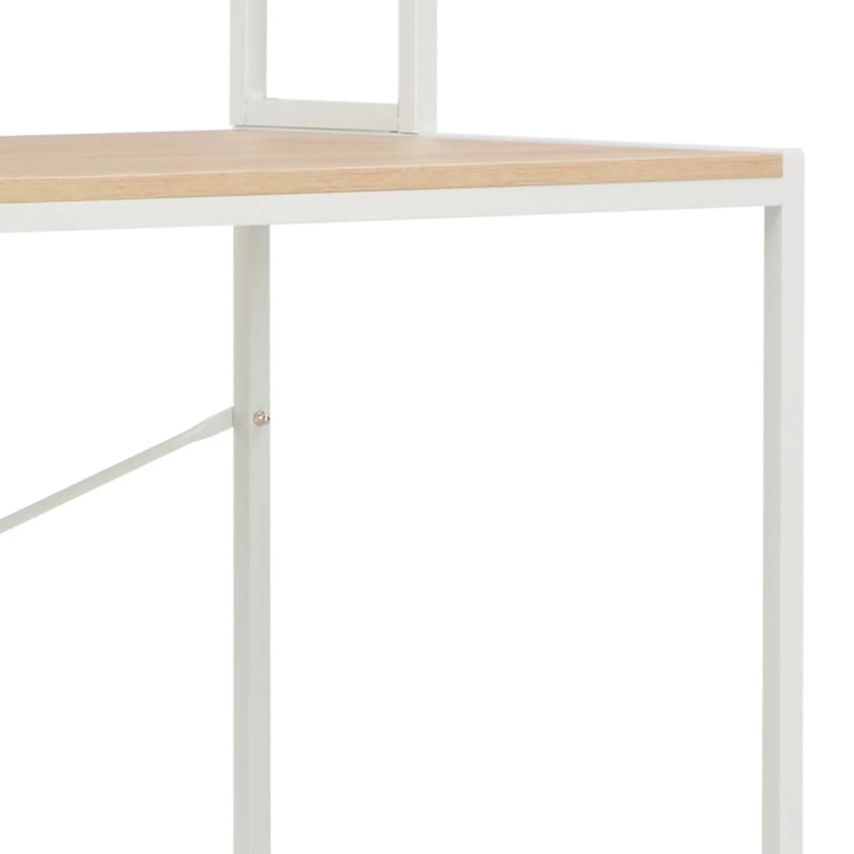 White and Oak Computer Desk L195611