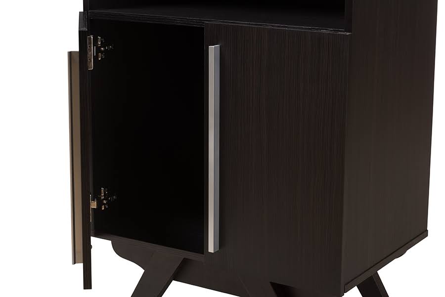 Espresso Brown Finished Wood Bookcase D7590
