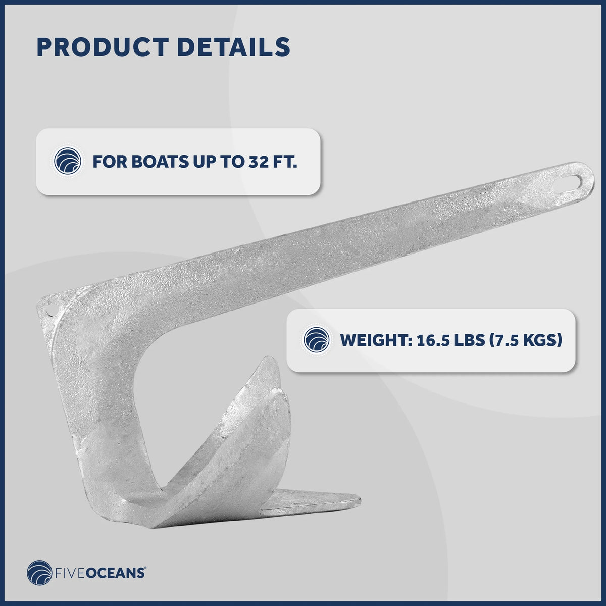 4.4 Lb Hot Dipped Galvanized Steel Claw Anchor Y26527