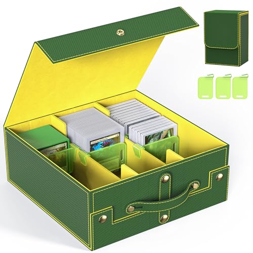 Black Grey Trading Card Storage Box with Portable Handle C514714