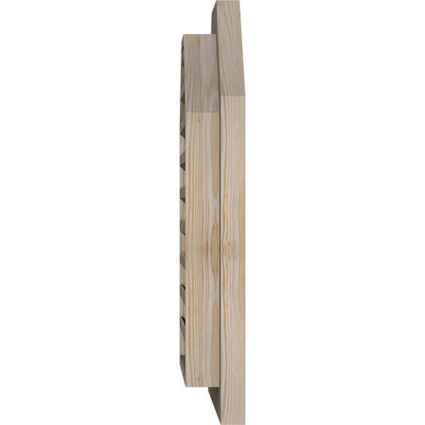 36-in W x 14-in H Octagonal Top Gable Vent Smooth Pine P1252