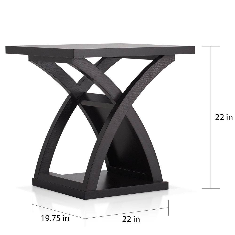Espresso Brown X-Base End Table Z862195