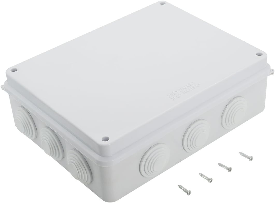 ABS Plastic IP65 Junction Box White 10 x 7.9 x 3.1 inch Pack of 2 T24512