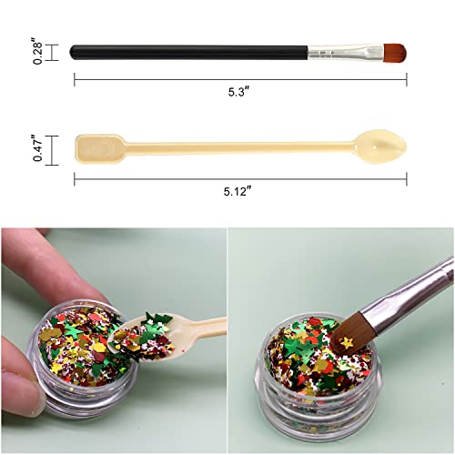15 Colors Holographic Chunky Cosmetic Sequins with Brush 5 Spoons R184