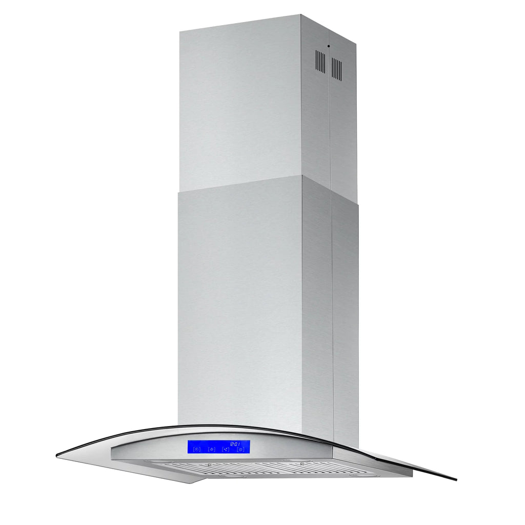 2 Piece Kitchen Appliance Package with Gas Range and Island Range Hood G451817