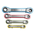 Metric Offset Ratcheting Wrench Set, 4 Piece D39230