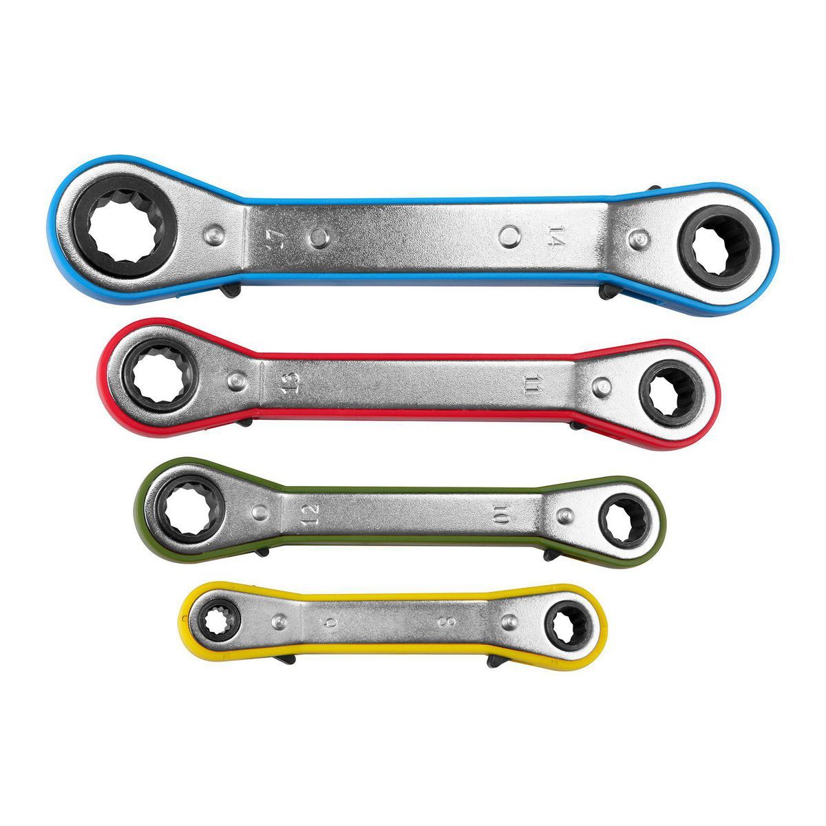 Metric Offset Ratcheting Wrench Set, 4 Piece D39230